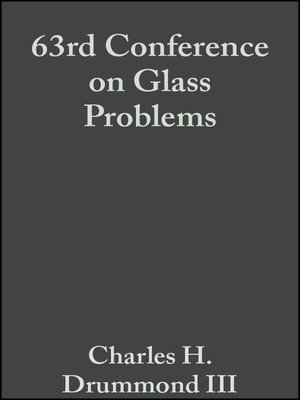 cover image of 63rd Conference on Glass Problems